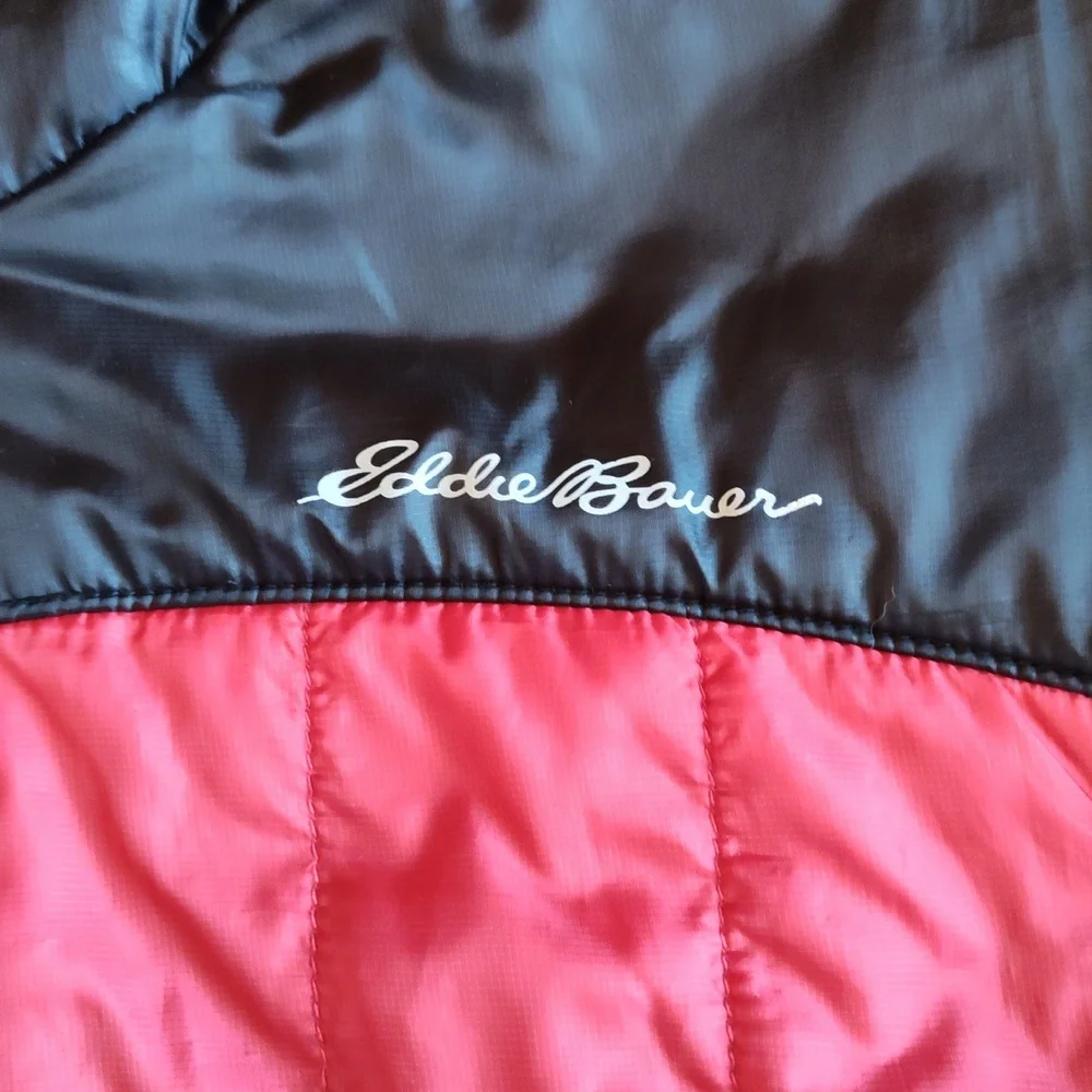 Eddie Bauer Jacket Reversible Puffer Fleece 14/16 - Picture 2 of 8